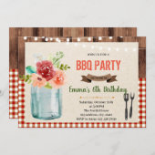 Invitation Flower garden bbq (Devant / Derrière)