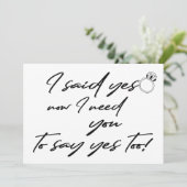 Invitation Flower Girl J'ai dit oui drôle proposition de typo (Debout devant)