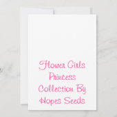 Invitation Flower Girls Princess Collection Rapunzel Card (Dos)