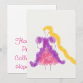 Invitation Flower Girls Princess Collection Rapunzel Card (Devant / Derrière)