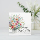 Invitation Flower Happy Mother's Day (Debout devant)