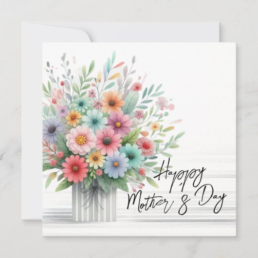 Invitation Flower Happy Mother's Day (Devant)