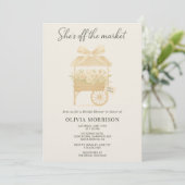 Invitation Flower Market Coquette Bow Bridal Shower (Debout devant)