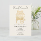 Invitation Flower Market Coquette Bow QR Code Bridal Shower (Debout devant)