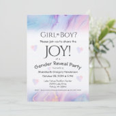 Invitation Flower Pink & Blue Genre Revevevela Party (Debout devant)