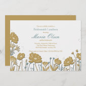 Invitation Flower Power (Devant / Derrière)