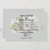 Invitation Flower White Pear Blossoms Fournitures Mariages (Devant / Derrière)