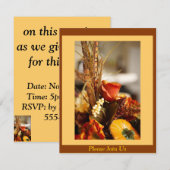 Invitation Flowers à Autumn Colors (Devant / Derrière)