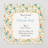 Invitation Flowers Custom Garden (Devant / Derrière)