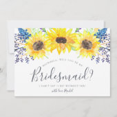 Invitation Flowfields Be My Bridesmaid Card (Devant)