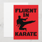 Invitation Fluent dans Karate Funny Karate T-Shirt (Devant / Derrière)