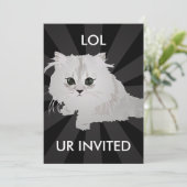 Invitation Fluffy Kitten (Debout devant)
