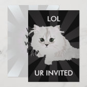 Invitation Fluffy Kitten (Devant / Derrière)