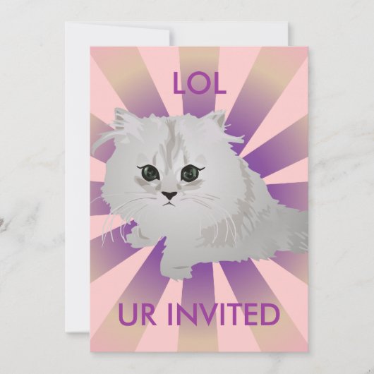Invitation Fluffy Kitten (Devant)
