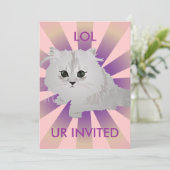Invitation Fluffy Kitten (Debout devant)