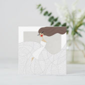 Invitation Fluid Ivory Muse Fashion Art Card (Debout devant)