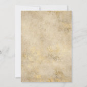 Invitation Flush & Turquoise Enk Swils et Faux Gold Foil Mari (Dos)