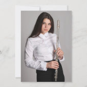 Invitation Flute Considérant Abstrait rose et bleu photo (Dos)