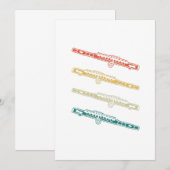 Invitation Flûte de musique cadeau Retro Flute Instrument (Devant / Derrière)