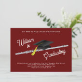 Invitation Flute Musician Graduician Music (Debout devant)