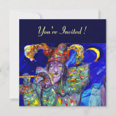 INVITATION FLUTISTE EN BLEU (Devant)