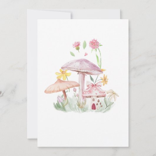 Invitation Flutter and Twirl Fairy First 1st Birthday (Dos)