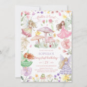 Invitation Flutter and Twirl Fairy First 1st Birthday (Devant)