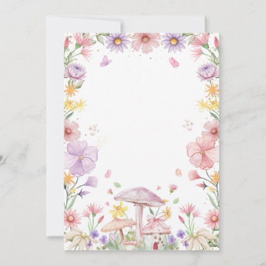 Invitation Flutter and Twirl Fairy First 1st Birthday (Dos)