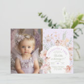 Invitation Flutter and Twirl Fairy princess Any Age BIrthday (Debout devant)