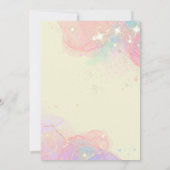 Invitation Flutter et tourbillon Fairy garden aquarelle anniv (Dos)