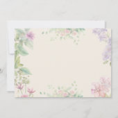 Invitation Flutter et tourbillon Fairy garden aquarelle anniv (Dos)