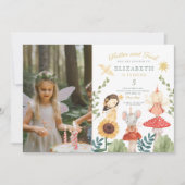 Invitation Flutter et tourbillon Photo Enchanted Fée Annivers (Devant)