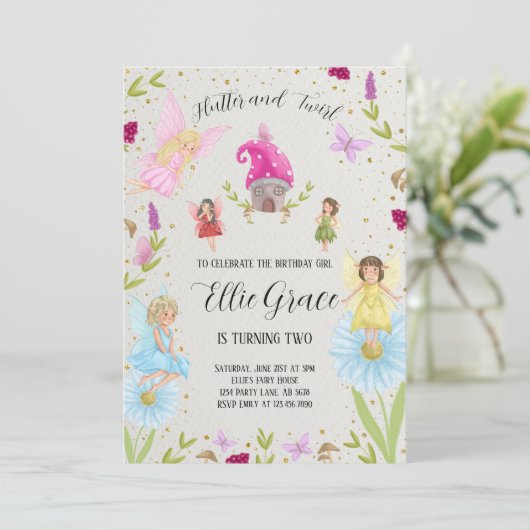 Invitation Flutter et Twirl Fairy (Debout devant)