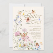 Invitation Flutter & Twirl Forest Fairy Girl's First Birthday (Devant)
