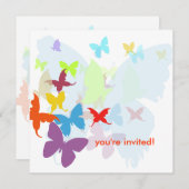 Invitation Flutting by.. Fête d'anniversaire (Devant / Derrière)