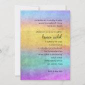 Invitation Flux d'aquarelles bat mitzvah (Devant)