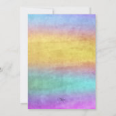 Invitation Flux d'aquarelles bat mitzvah (Dos)