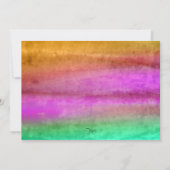 Invitation Flux d'aquarelles bat mitzvah (Dos)