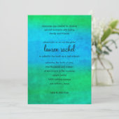 Invitation Flux d'aquarelles bat mitzvah (Debout devant)
