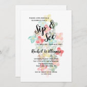 Invitation Flux d'aquarelles classiques Sip & See (Devant / Derrière)