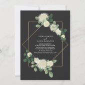 Invitation Flux en direct Mariage virtuel Floral Botanical Gr (Devant)
