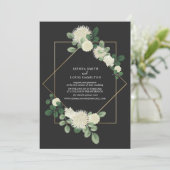 Invitation Flux en direct Mariage virtuel Floral Botanical Gr (Debout devant)