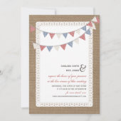 Invitation Flux en direct Mariage virtuel Lace Bunlap (Devant)