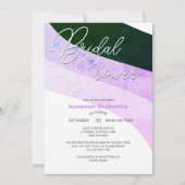 Invitation Flux horizontal violet vert rustique (Devant)