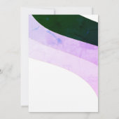 Invitation Flux horizontal violet vert rustique (Dos)