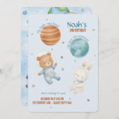 Invitation Fly High, Little Astronaut  (Devant / Derrière)