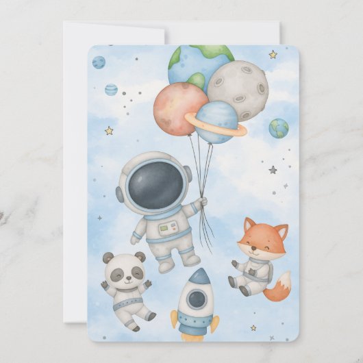 Invitation Fly High, Little Astronaut  (Dos)