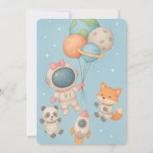 Invitation Fly High, Little Astronaut Girl (Dos)