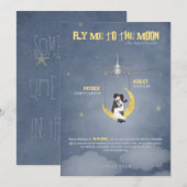 Invitation Fly Me to the Moon 2 - Poster de film - Mariage (Devant / Derrière)