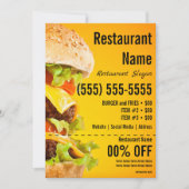 Invitation Flyer Burger 5x7 (Devant)